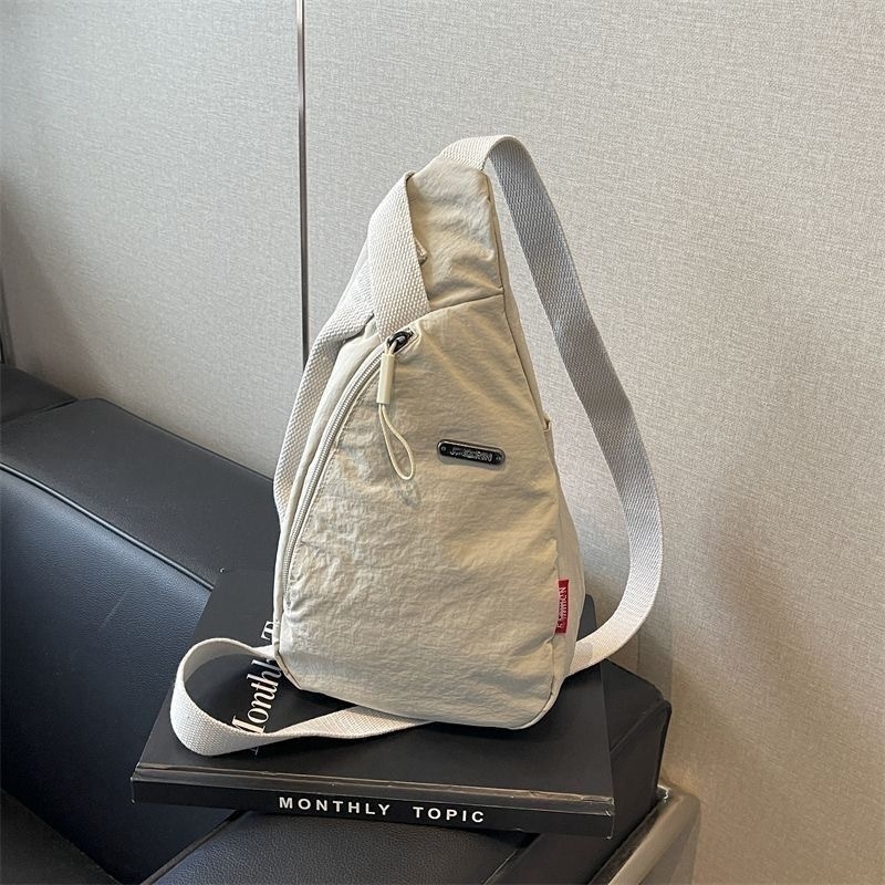 Unisex crossbody torba - najlon, podstava najlon, zatvarač, cyber funkcionalni stil, za slobodno vrijeme putovanja