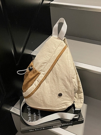 Crossbody torbica od platna, korejski stil, zatvaranje zatvaračem, jedan remen, jesen 2025