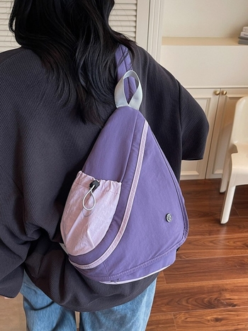Crossbody torbica od platna, korejski stil, zatvaranje zatvaračem, jedan remen, jesen 2025