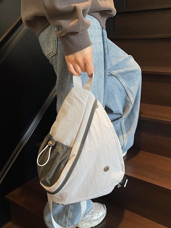 Crossbody torbica od platna, korejski stil, zatvaranje zatvaračem, jedan remen, jesen 2025