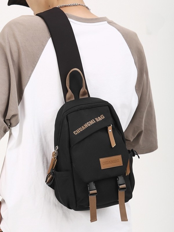Nylon Crossbody torba za žene - Veliki kapacitet, Proljeće 2025, Zatvaranje zatvaračem, Skriveni džep sa zatvaračem (Materijal: Nylon; Kapacitet: Velik; Sezona: Proljeće 2025; Zatvaranje: Zipper; Unutarnji džep: Skriveni džep sa zatvaračem)