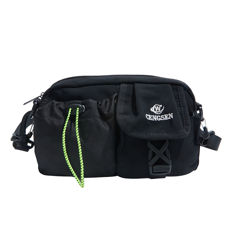 Casual lagana torbica za prsa u japanskom stilu od PU materijala, zatvarač, unutarnji džepovi za telefon i dokumente, jedna naramenica crossbody, pogodna za slobodno vrijeme putovanja
