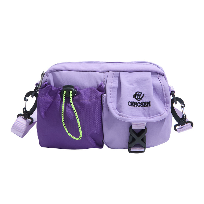 Casual lagana torbica za prsa u japanskom stilu od PU materijala, zatvarač, unutarnji džepovi za telefon i dokumente, jedna naramenica crossbody, pogodna za slobodno vrijeme putovanja