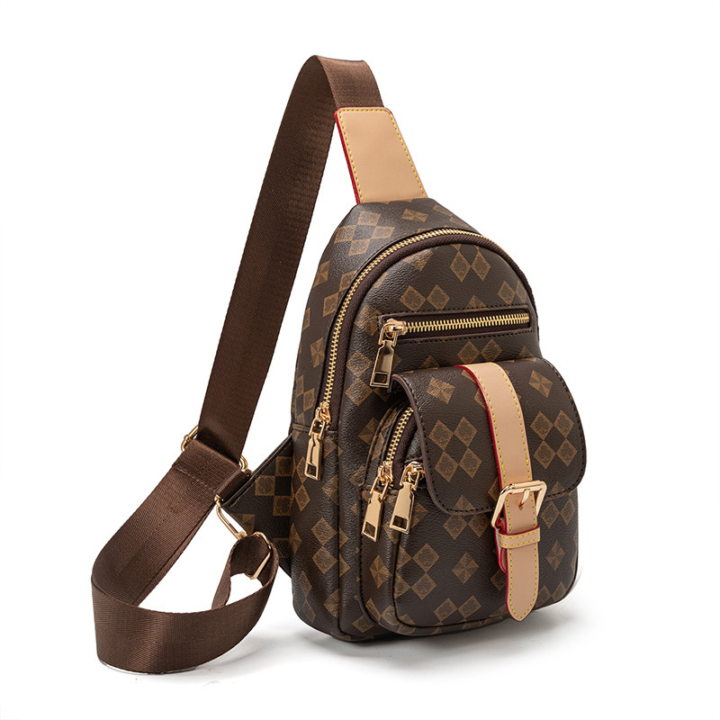 Ženska crossbody torba – PVC otisak, ulični stil, zatvarač, poliester podstava, za rekreacijsko putovanje