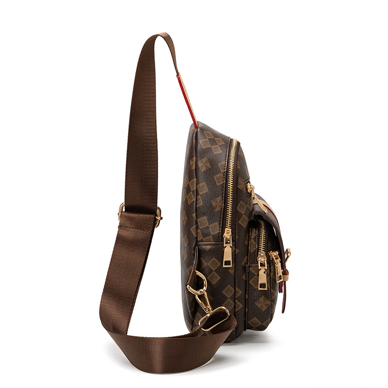 Ženska crossbody torba – PVC otisak, ulični stil, zatvarač, poliester podstava, za rekreacijsko putovanje