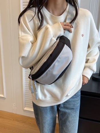Midlenya platnena crossbody torbica za telefon sa zatvaračem, unutarnji džep sa zatvaračem i unutarnji patch džep