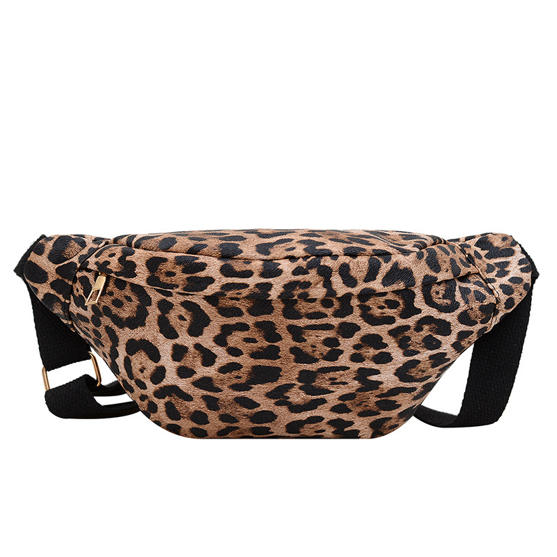 Torba preko ramena s leopard uzorkom, gradski minimalistički stil, PU materijal, zatvarač, trodimenzionalni vanjski dio, Chest Bag stil