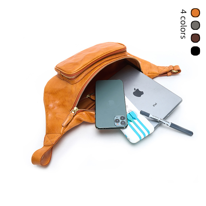 Torba od prave kože za muškarce i žene, vintage stil, gornji sloj teleće kože, crossbody sa zatvaračem, unutarnja zip torbica i pretinac za ID, pamucna podstava