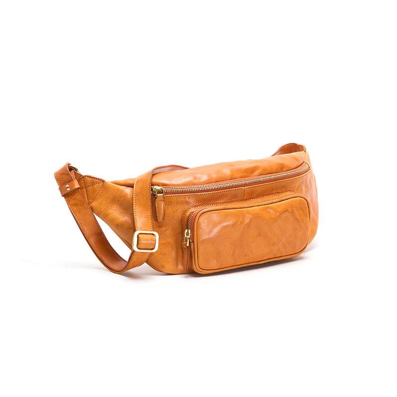 Torba od prave kože za muškarce i žene, vintage stil, gornji sloj teleće kože, crossbody sa zatvaračem, unutarnja zip torbica i pretinac za ID, pamucna podstava