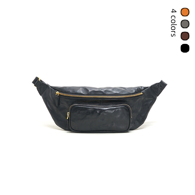 Torba od prave kože za muškarce i žene, vintage stil, gornji sloj teleće kože, crossbody sa zatvaračem, unutarnja zip torbica i pretinac za ID, pamucna podstava