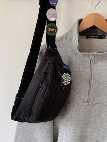 Unisex PU Crossbody torba, Jednobojna, Japanski nadahnut sveučilišni stil, Proljeće 2025, Podstava od poliestera, Otvaranje: Drugo