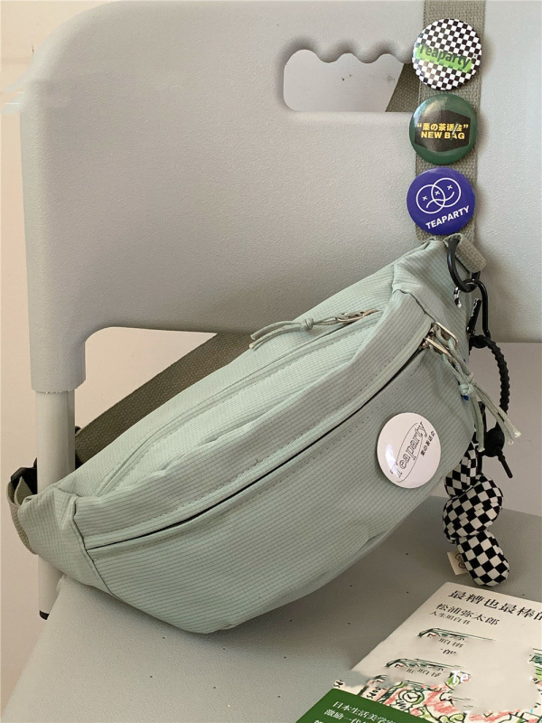 Unisex PU Crossbody torba, Jednobojna, Japanski nadahnut sveučilišni stil, Proljeće 2025, Podstava od poliestera, Otvaranje: Drugo