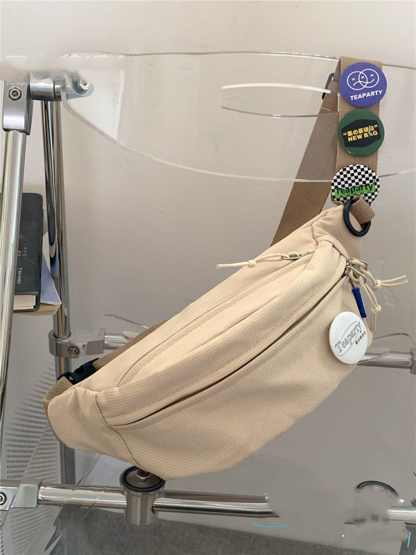 Unisex PU Crossbody torba, Jednobojna, Japanski nadahnut sveučilišni stil, Proljeće 2025, Podstava od poliestera, Otvaranje: Drugo