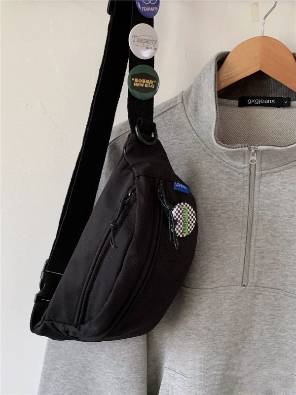 Unisex PU Crossbody torba, Jednobojna, Japanski nadahnut sveučilišni stil, Proljeće 2025, Podstava od poliestera, Otvaranje: Drugo