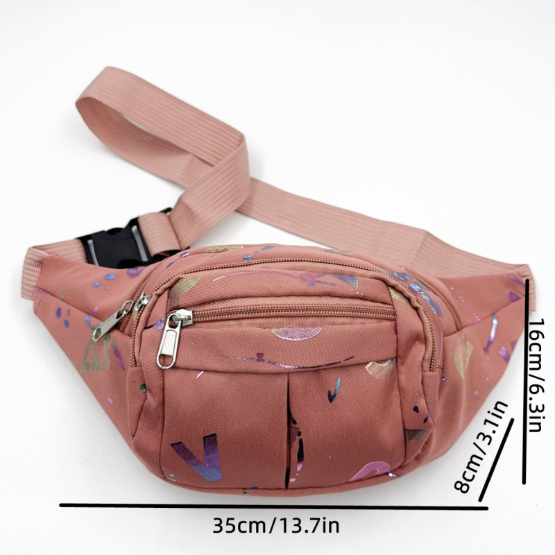Menglu Najlonska urbana crossbody torba sa zatvaračem i unutarnjim patch džepom