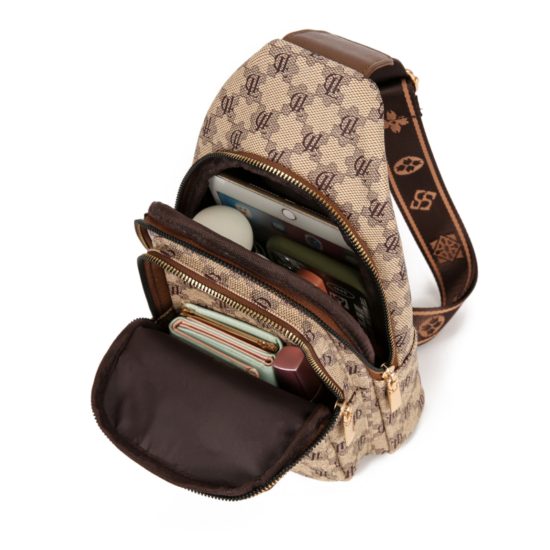 Ženska crossbody torba u urbanom minimalističkom stilu, PU materijal, zatvarač, velika zapremina, pogodna za slobodno vrijeme i putovanja.