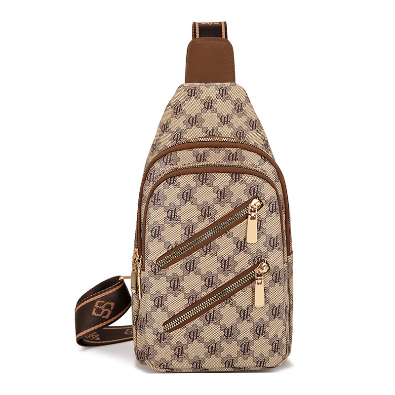 Ženska crossbody torba u urbanom minimalističkom stilu, PU materijal, zatvarač, velika zapremina, pogodna za slobodno vrijeme i putovanja.