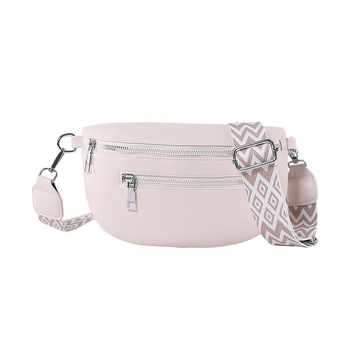 PU kožna crossbody torba, ovalnog oblika, zatvaranje na zip, unutarnja džep za telefon, podstava od poliester