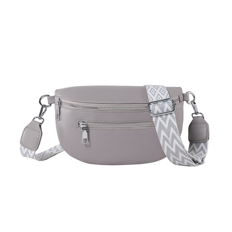 PU kožna crossbody torba, ovalnog oblika, zatvaranje na zip, unutarnja džep za telefon, podstava od poliester