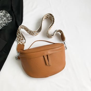 Kožna crossbody torba od prvog sloja goveđe kože, vodoravni kvadratni oblik, zatvarač, poliester podstava, jedan remen