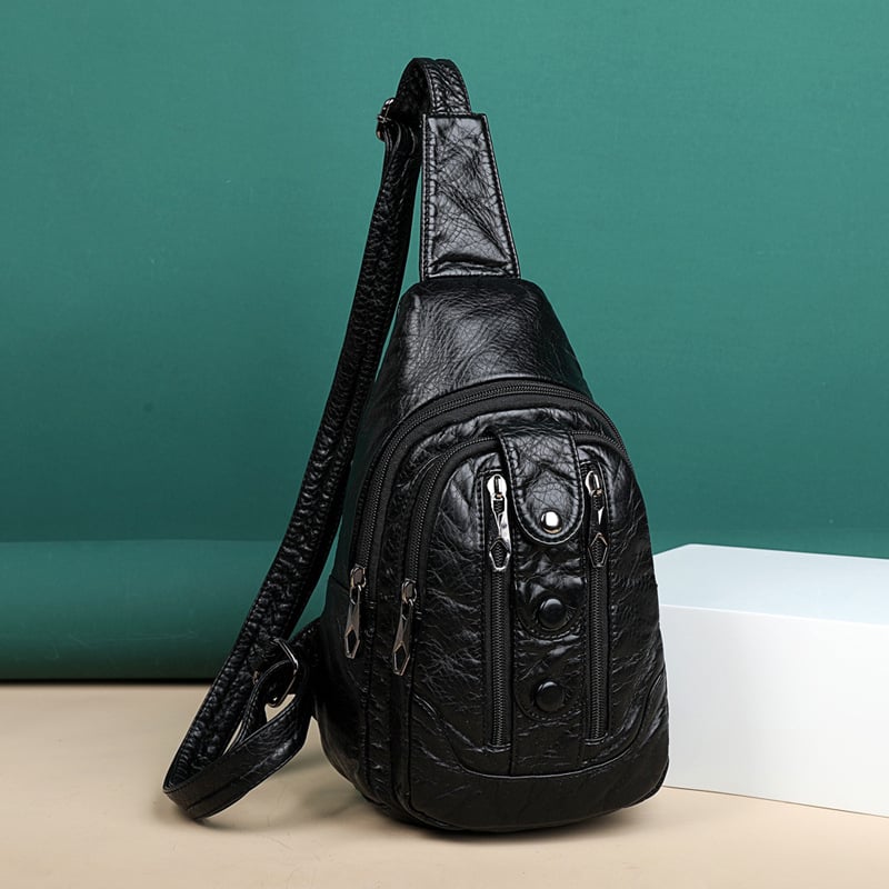 Ženska PU crossbody torbica s mekom teksturom, podstava poliester, zatvarač, unutarnja džep sa zatvaračem, trodimenzionalni dizajn, za svakodnevnu upotrebu