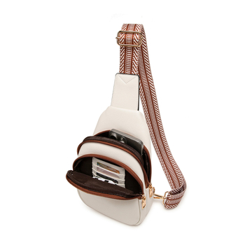 Crossbody torbica od PU materijala, ovalni oblik, zatvaranje na zip, unutarnja džep s džepom za ID - Charm Infinite