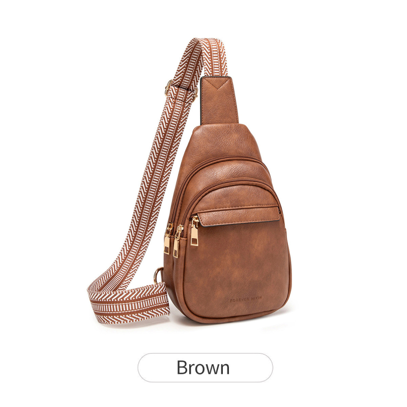Crossbody torbica od PU materijala, ovalni oblik, zatvaranje na zip, unutarnja džep s džepom za ID - Charm Infinite