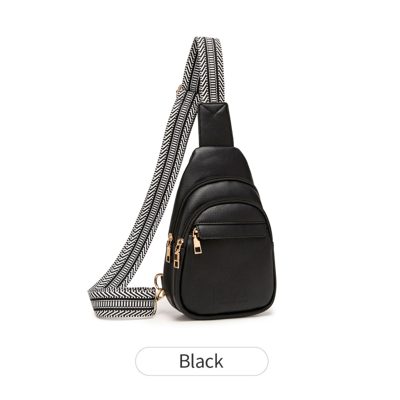 Crossbody torbica od PU materijala, ovalni oblik, zatvaranje na zip, unutarnja džep s džepom za ID - Charm Infinite