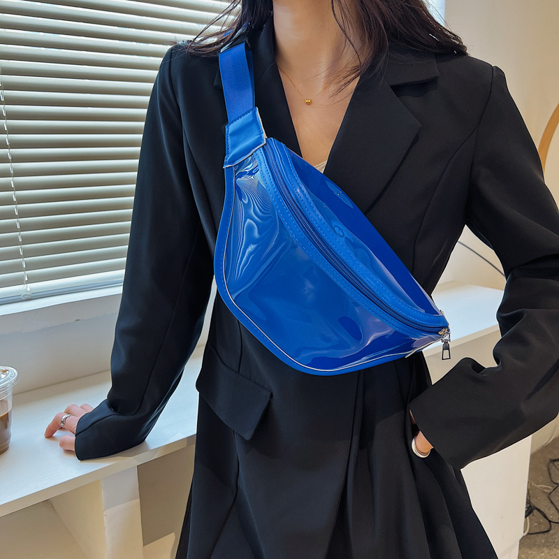 PVC prozirna ženska crossbody torba sa zipom, street stil, mekan 3D dizajn, za svakodnevnu uporabu
