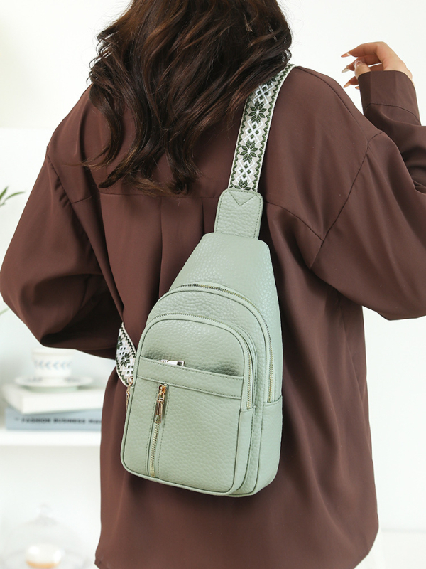 Ženska 2-u-1 torba: crossbody i ruksak, retro gradski stil, PU koža