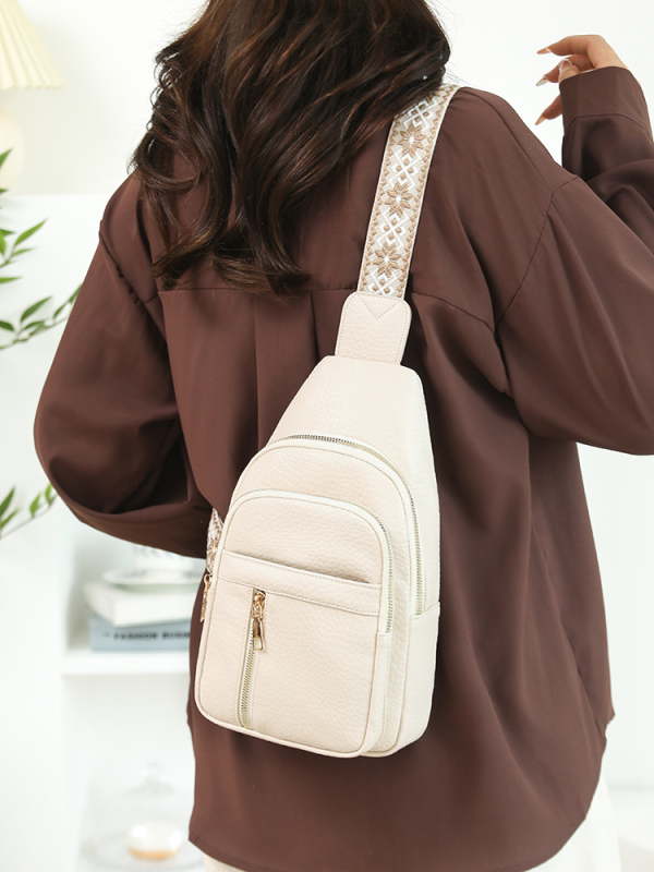 Ženska 2-u-1 torba: crossbody i ruksak, retro gradski stil, PU koža