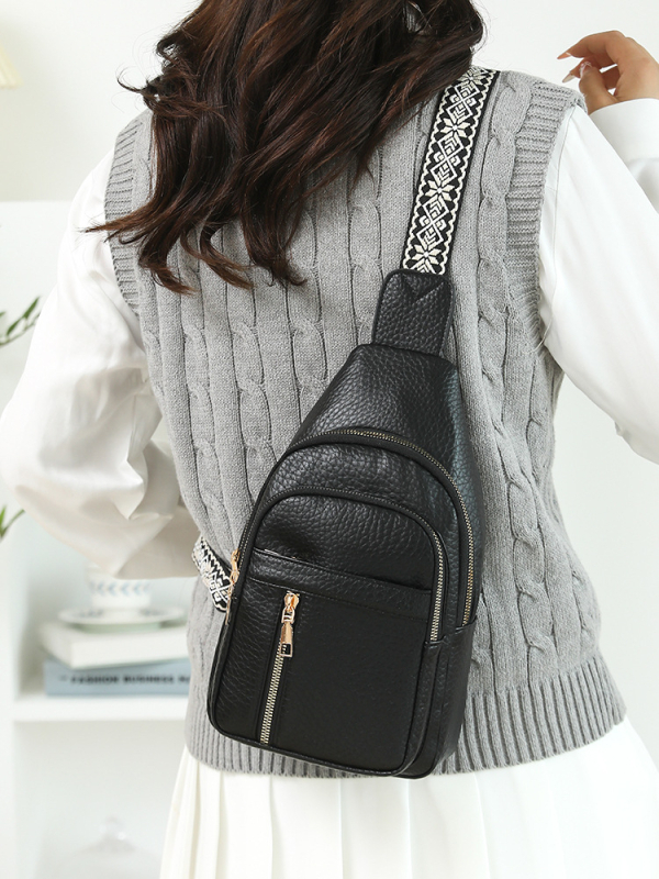 Ženska 2-u-1 torba: crossbody i ruksak, retro gradski stil, PU koža