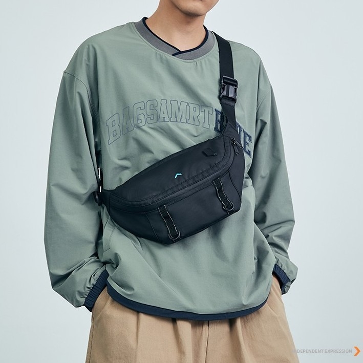 Unisex PU crossbody torba za pojas i prsa, najlonska podstava, proljeće 2025, džep mezzanine