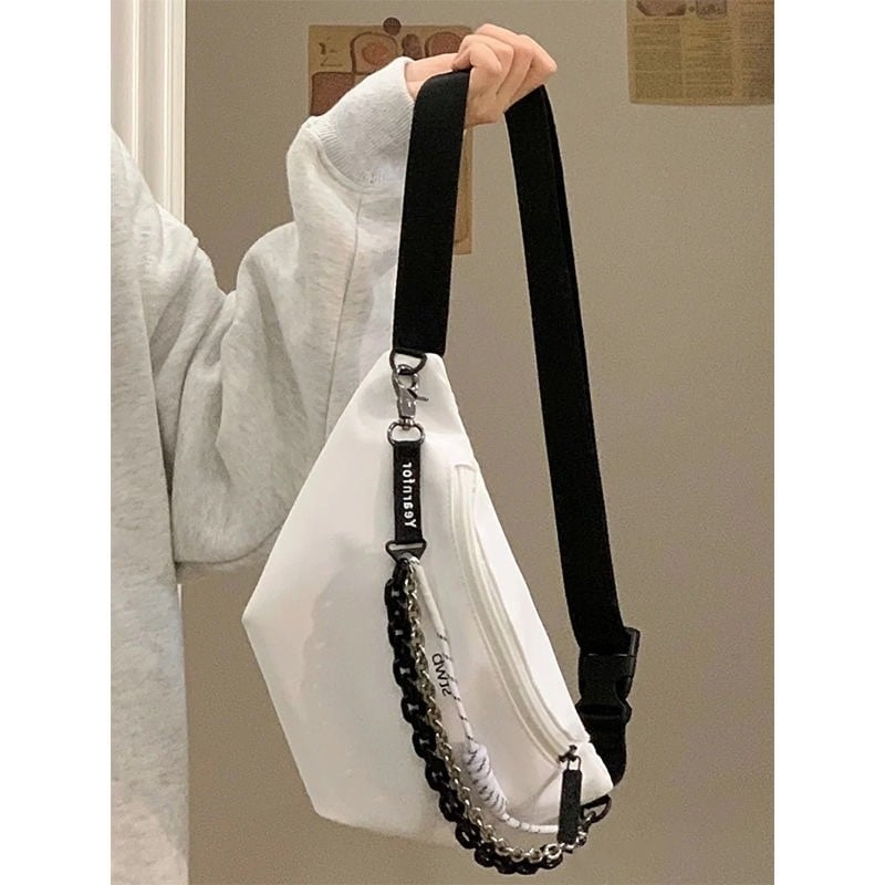 Nylon crossbody torba u Dumpling stilu, sa zipom, unutarnja podstava nylon, Dumpling oblik