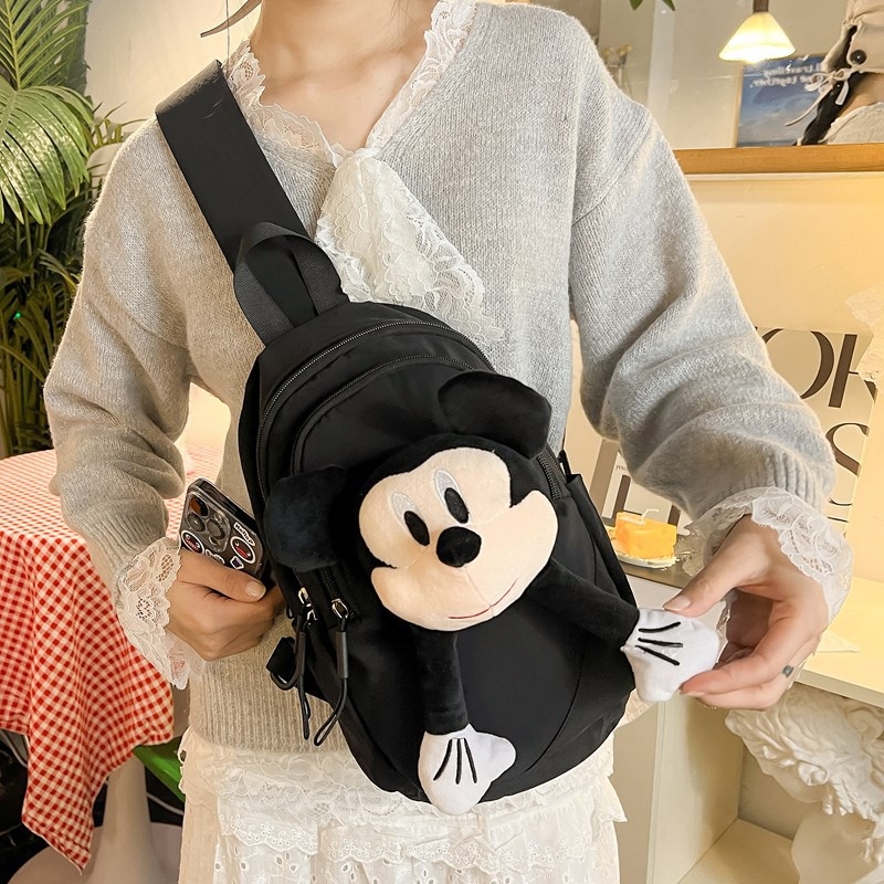Ženska torbica s Mickey Mouse crtićem, crossbody torba za ramena, velika kapaciteta za putovanja