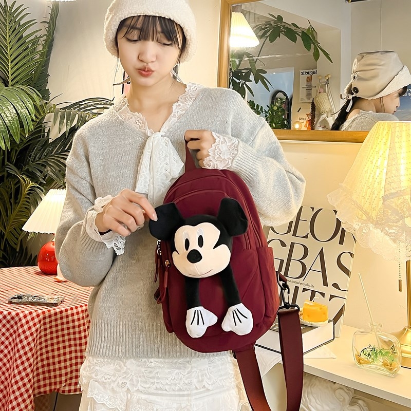 Ženska torbica s Mickey Mouse crtićem, crossbody torba za ramena, velika kapaciteta za putovanja