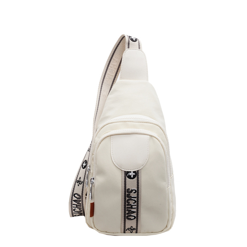 Ženska nylon crossbody torba, gradski stil, zatvaranje na zip, unutarnja zip pretinac i džep za ID – proljeće 2025