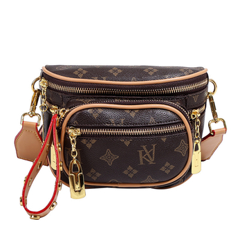 Urban PU pojas torba s više pretinaca, crossbody dizajn, zatvarač, poliester podstava