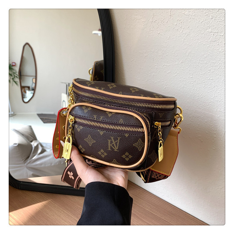 Urban PU pojas torba s više pretinaca, crossbody dizajn, zatvarač, poliester podstava