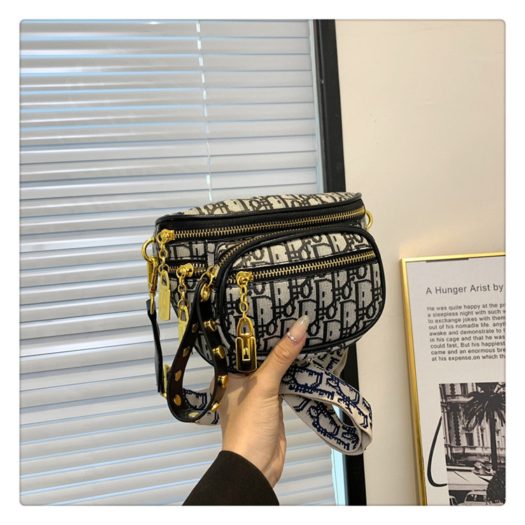 Urban PU pojas torba s više pretinaca, crossbody dizajn, zatvarač, poliester podstava