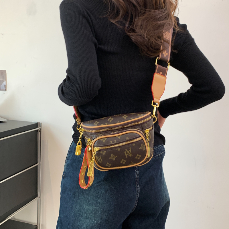 Urban PU pojas torba s više pretinaca, crossbody dizajn, zatvarač, poliester podstava