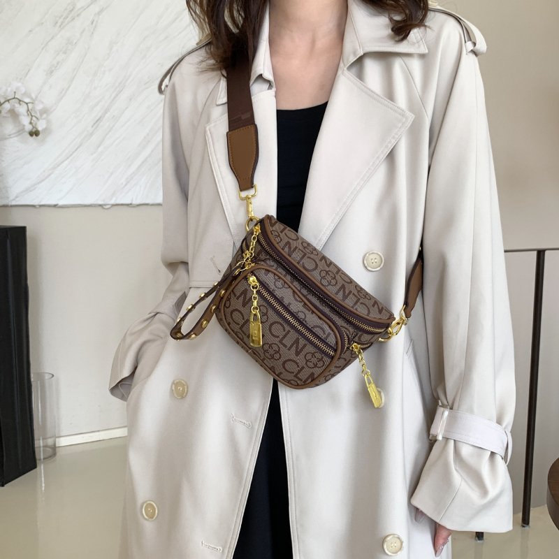 Urban PU pojas torba s više pretinaca, crossbody dizajn, zatvarač, poliester podstava