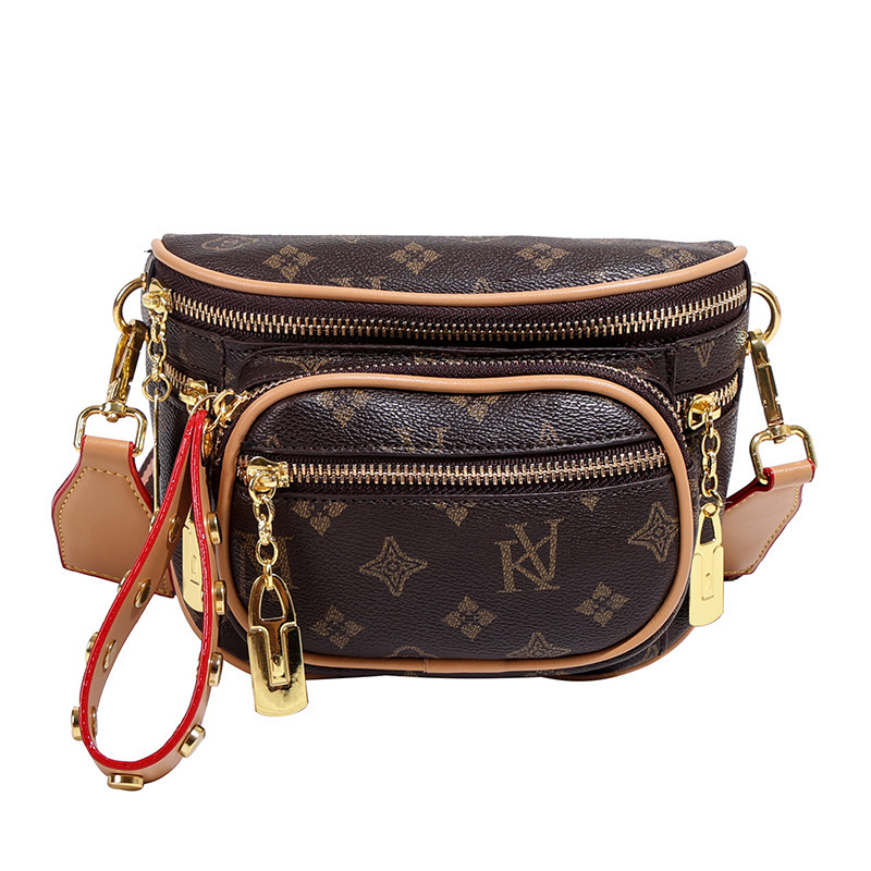 Urban PU pojas torba s više pretinaca, crossbody dizajn, zatvarač, poliester podstava
