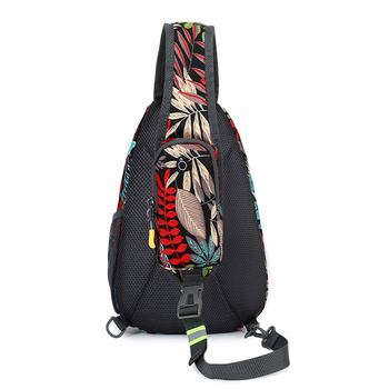 Ženska crossbody torbica – cvjetni uzorak, PU materijal, zatvarač, najlonska podstava, unutarnja džep