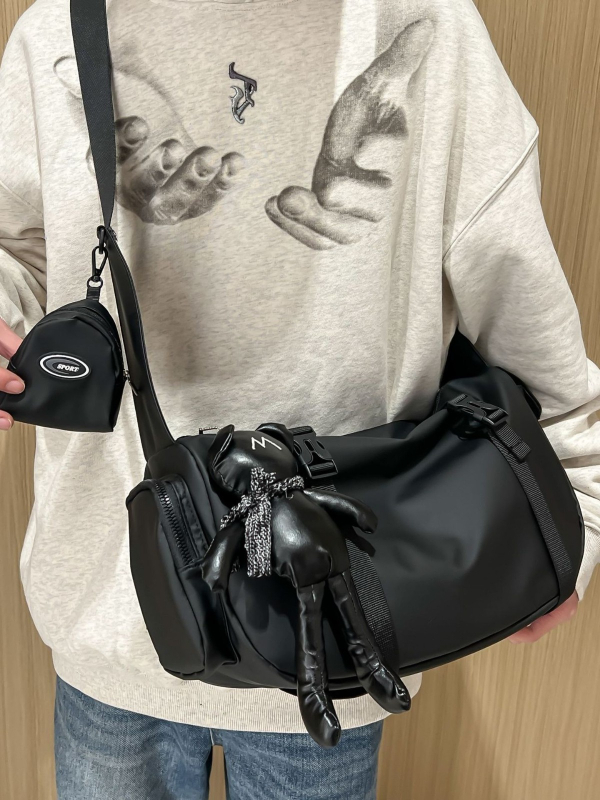 Krosbody torba za telefon – PU, gradski minimalisticki stil, bucket oblik, zatvaranje zipom, unutarnji džepovi za telefon i identifikacijsku karticu