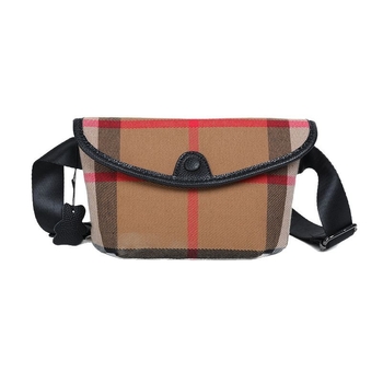 Kanvas torba s kariranim uzorkom u blok bojama, torbica za telefon, s poklopcem, proljeće 2025