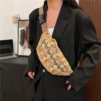 Crossbody torba, urbanistički jednostavan stil, platno, proljeće 2025, zatvarač, džep za ID