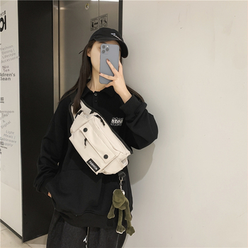 Nylon Crossbody torbica za muškarce i žene, INS modni stil, mala torba u korejskom stilu, casual preko ramena, Harajuku multifunkcionalna torba za pojas i prsni dio