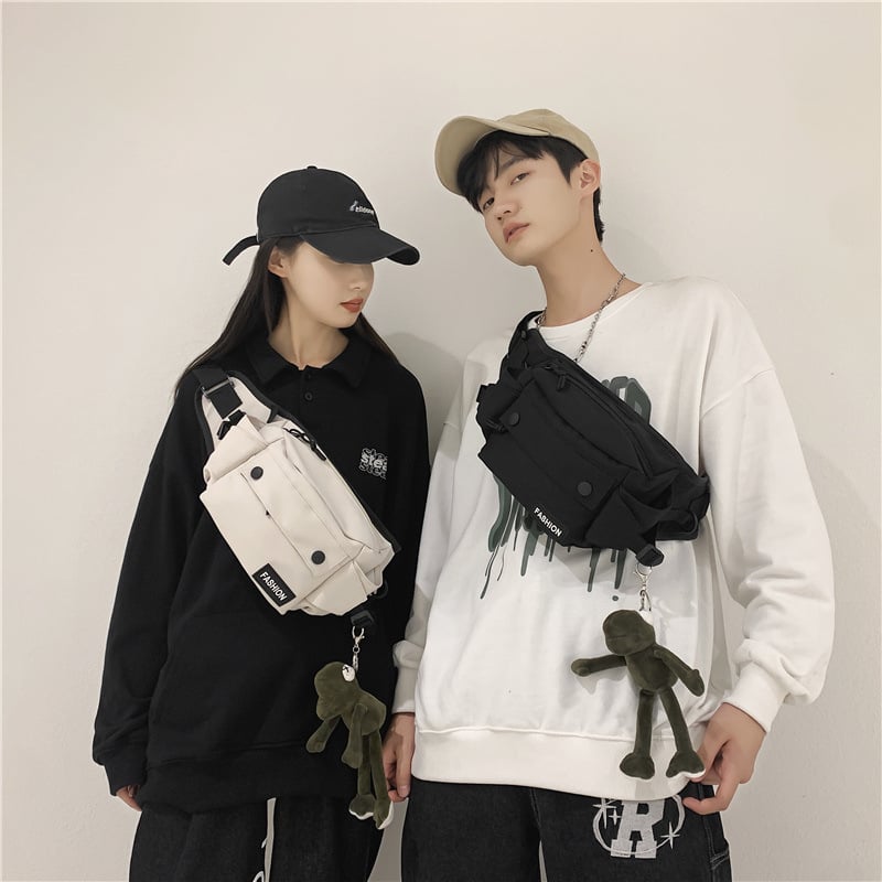 Nylon Crossbody torbica za muškarce i žene, INS modni stil, mala torba u korejskom stilu, casual preko ramena, Harajuku multifunkcionalna torba za pojas i prsni dio