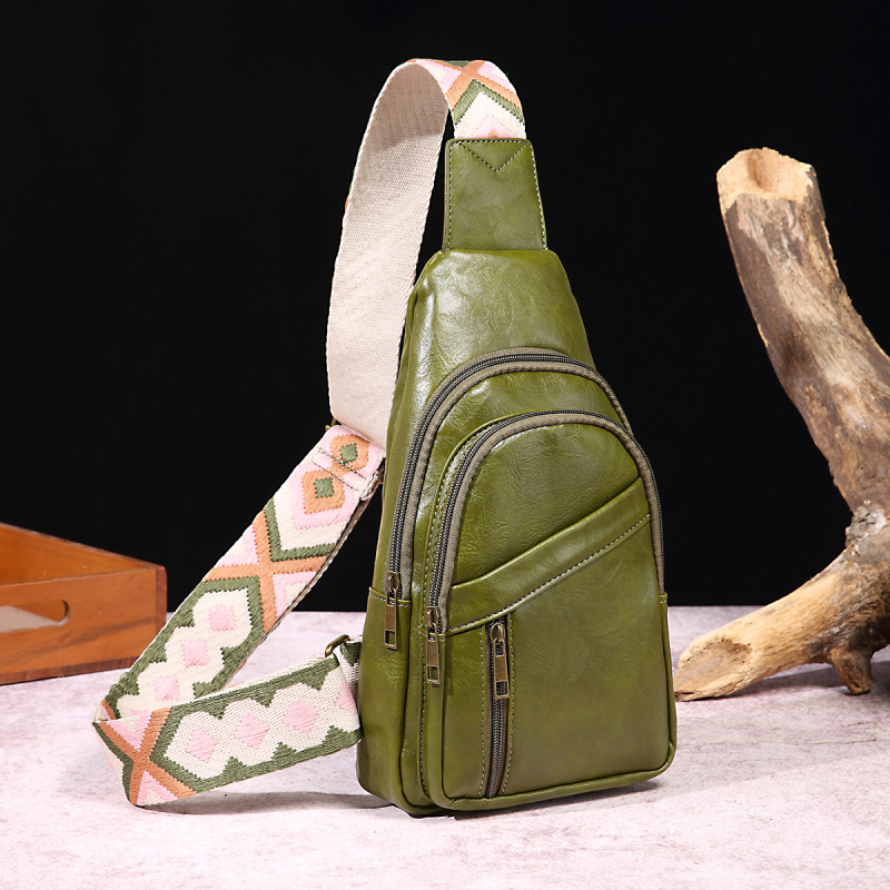 Ženska crossbody torba, boemski stil, PU koža, podstava od poliester, zatvarač, svakodnevna upotreba